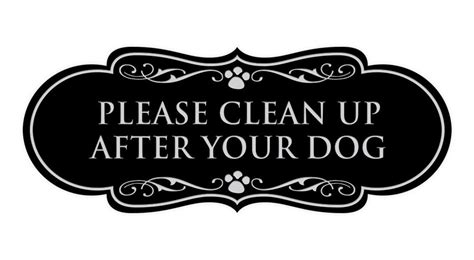 Designer Please Clean Up After Your Dog Wall Or Door Sign Etsy