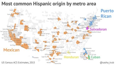 Map Of The Largest Hispanic Ethnic Group In Each Us County Vivid Maps