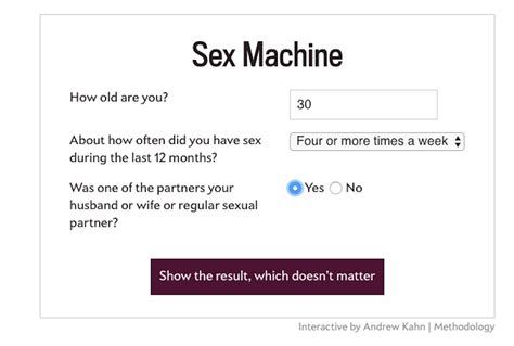 This Sex Calculator Tells You How Much Sex Youre Having Compared To