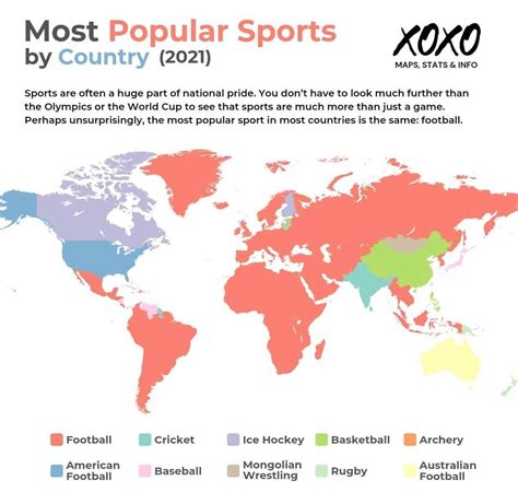 Most Popular Sport By Country 2021 R MapPorn