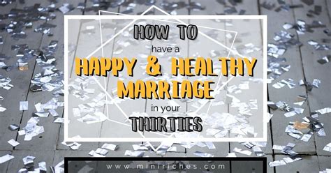 how to have a happy and healthy marriage in your thirties
