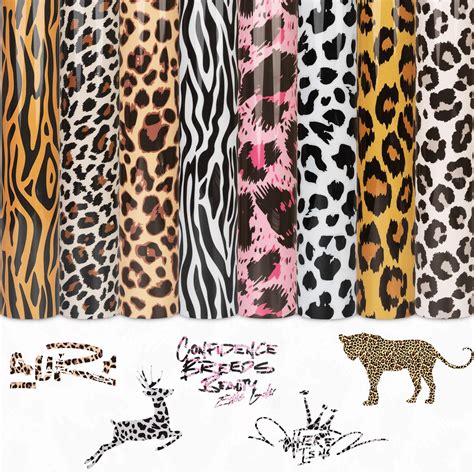 Buy Tintnut Leopard Heat Transfer Vinyl Cheetah 8 Sheets Htv Bundle