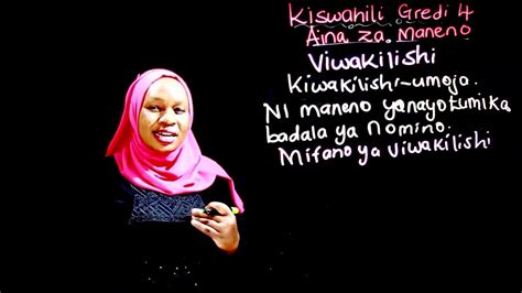 Gredi 4 Kiswahili Mwalimu Rehema Aina Za Maneno Viwakilishi Youtube