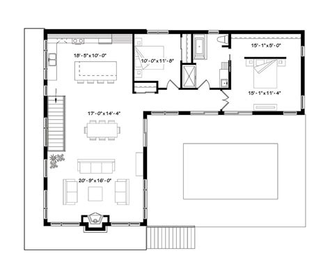 Over 300 block house & cottage plans with basement floor and terrace, plus construction cost estimate. Contemporary Style House Plan 1447 (With images) | L shaped house plans, Small house design ...