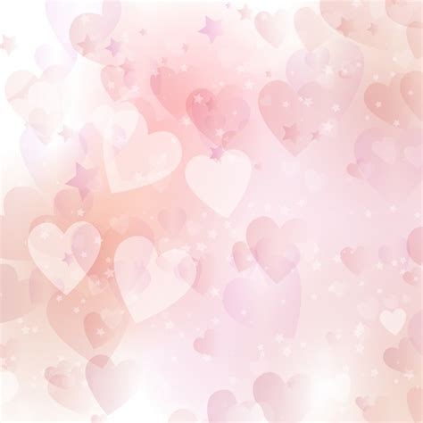 Pink Hearts And Stars Background Vector Free Download