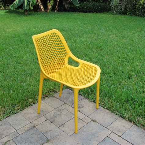 Compamia Air Patio Dining Chair in Yellow - ISP014-YEL