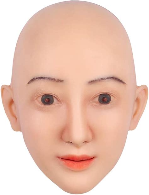 Buy Soft Silicone Realistic Female Head Mask Handmade Face Cosplay Apparel For Crossdresser