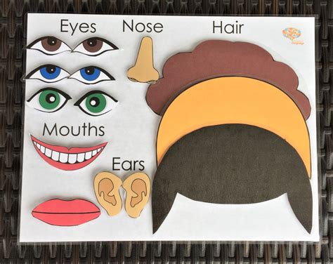 Make A Face Activity Customizable Face Parts Eyes Nose Mouths