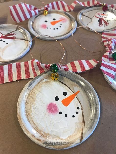 Mason Jar Lid Snowman Set Etsy Christmas Ornament Crafts Christmas