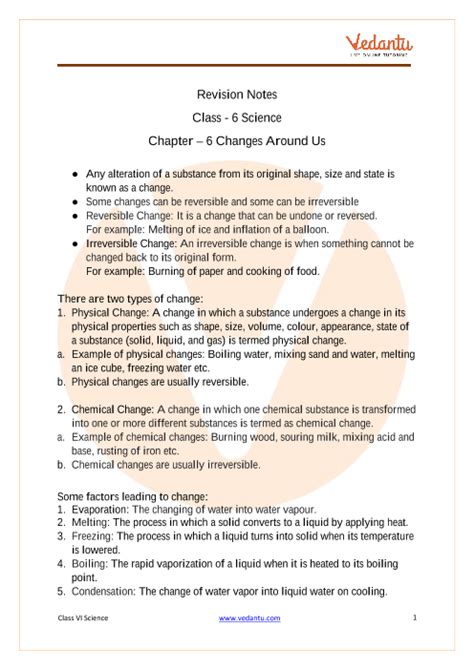 Cbse Class 6 Science Notes Chapter 9 The Living Organisms