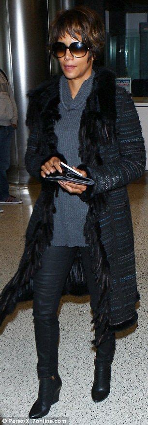 Halle Berry Shows Off Legs In Tight Trousers As She Emerges From Lax