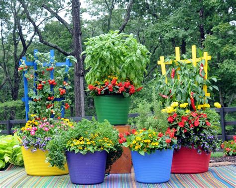 Colorful Plastic Trug Tub With Wood Trellis Planter Planter Trellis