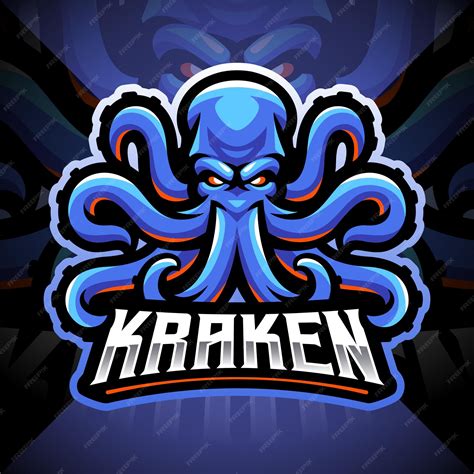 Premium Vector Kraken Octopus Esport Mascot Logo Design