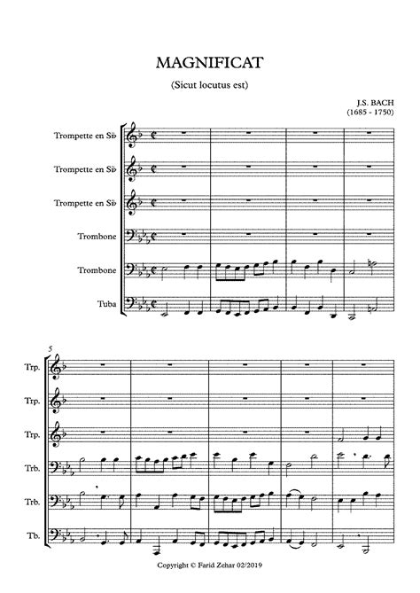 Magnificat In E Flat Major Bwv 243a Bach Johann Sebastian Imslp