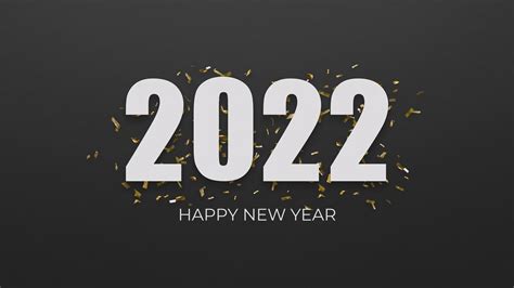 2022 New Year Wallpaper 4k Happy New Year Black Background