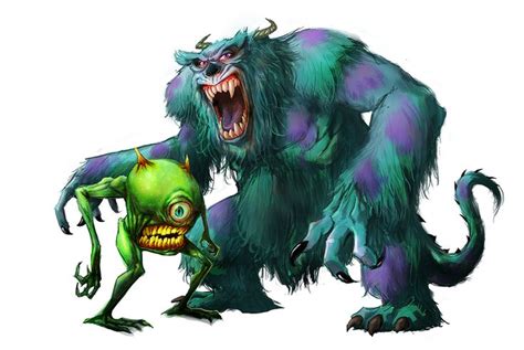 Mike And Sulley By Pungang Disney Horror Creature Artwork Horror Drawing