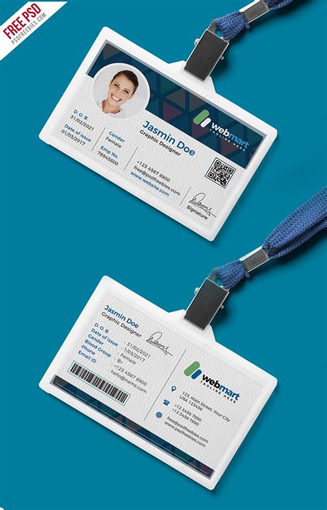 Group cards for office & family. Office ID Card Design PSD - PSDFreebies.com
