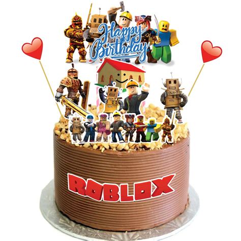 Roblox High Quality Paper Cake Topper Kek Cake Decor Cupcake Topper Shopee Malaysia