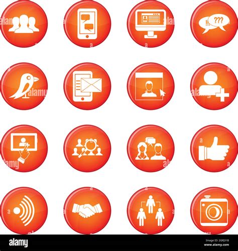 Social Network Icons Vector Set Stock Vector Image And Art Alamy