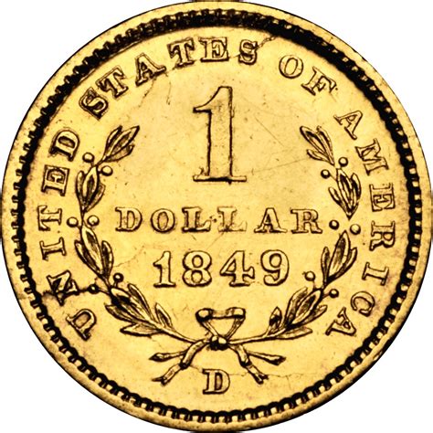 1849 D G1 Ms Gold Dollars Ngc