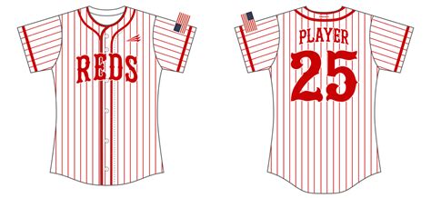 Delano Reds Custom Pinstripe Softball Jerseys