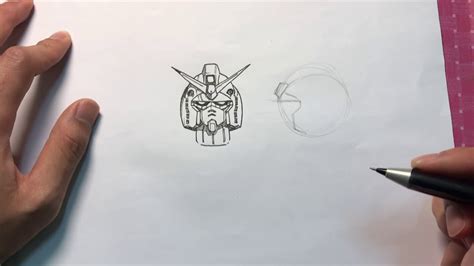 How To Draw A Gundam 101 A Rx 78 2 Gundam Head In Detail Youtube