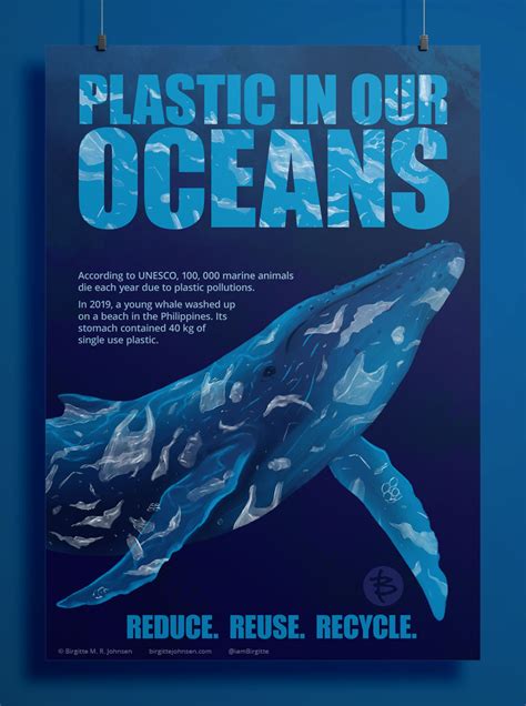 Plastic In Our Oceans Birgitte M R Johnsen Illustration And Design