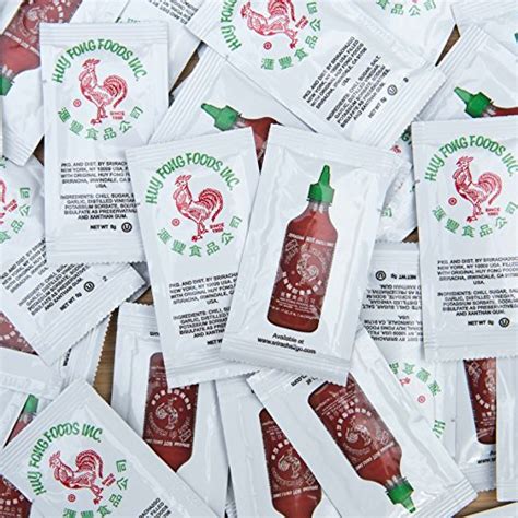 Sriracha Hot Chili Sauce 50 Packets Individual Packets SauceAndToss