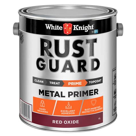 White Knight Rust Guard Red Oxide Metal Primer Paint 4l Bunnings
