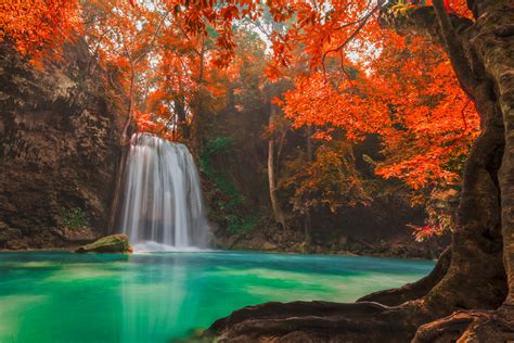 Jetzt Bestellen Fototapete Wasserfall In Thailand Erawan Park