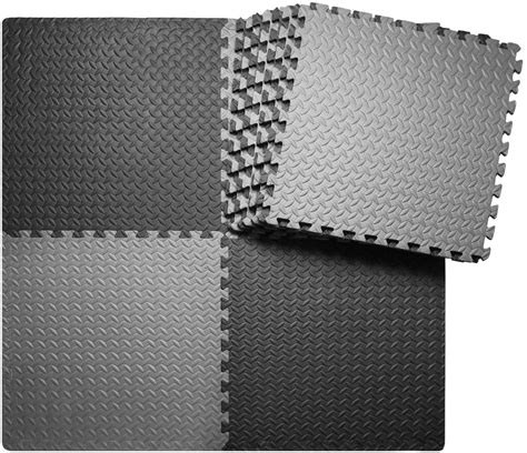 Snug fit interlocking tiles keep the mat firmly in place. innhom 12/24 Tiles Gym Mat Exercise Mats Puzzle Foam Mats ...