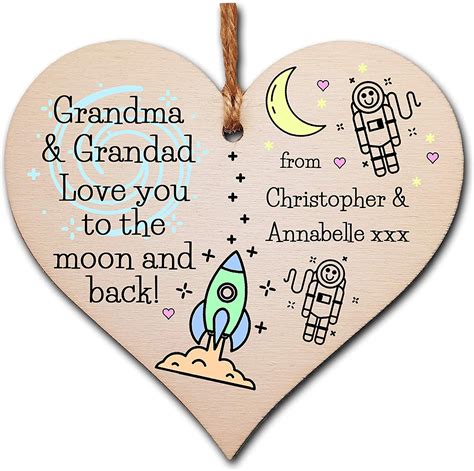Personalised Handmade Wooden Hanging Heart Plaque T Love You To The