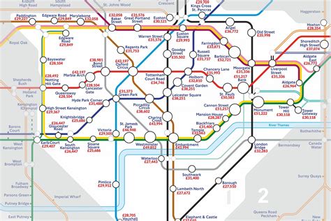 Tube Map Reveals How Much Workers Earn Near Londons Stations London