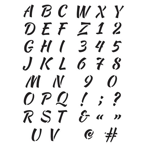 Shop Plaid Delta Creative™ Stencil Script Alphabet 960190006