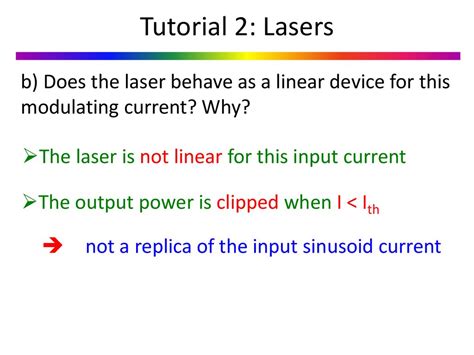 Lasers Tutorial 2 Online Presentation