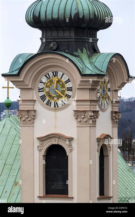 Salzburg Austria The Bell Tower Of St Sebastians Church