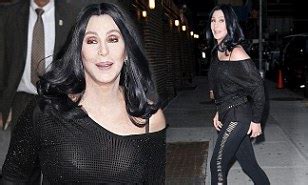 Cher Makes A Statement In A See Through Top And Slashed Leggings