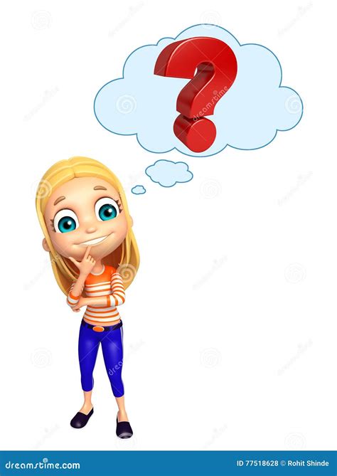 girl with question mark clip art