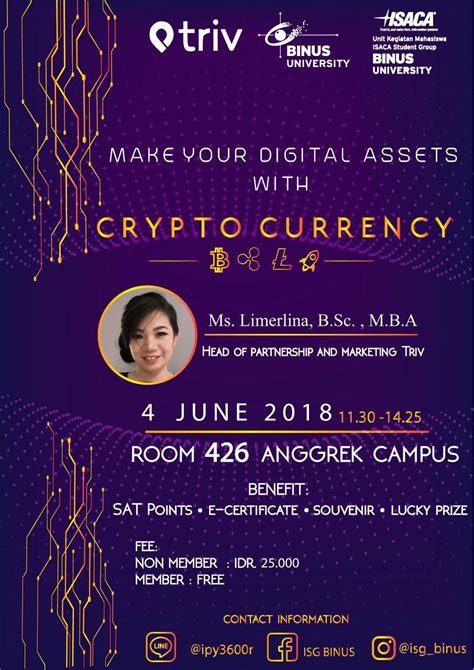 According to wikipedia, this is what cryptocurrencies are: Triv Workshop: Make Your Digital Assets with ...