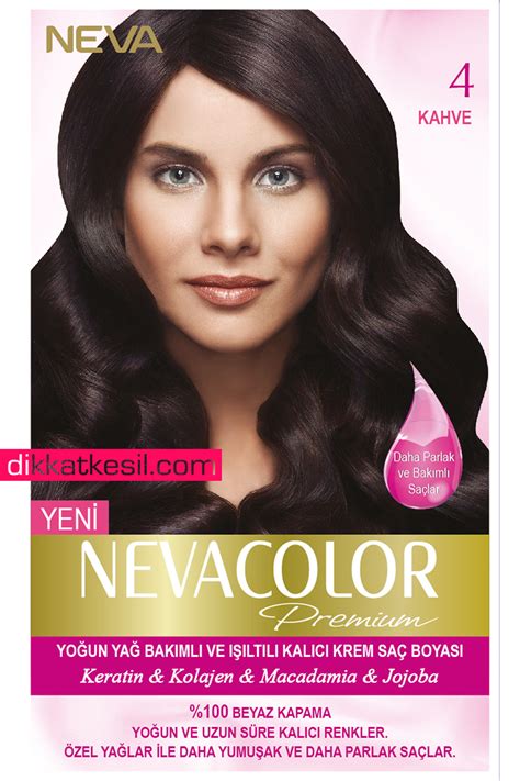 Nevacolor 4 Kahve Premium Kalıcı Krem Saç Boyası Seti Saç Boya