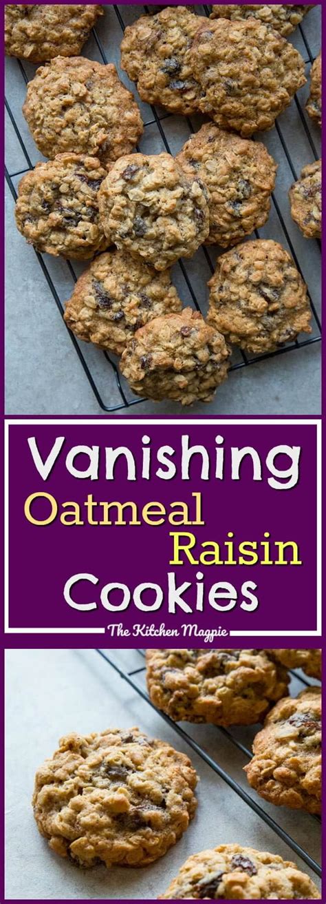 Or better yet, how about a bedtime snack with a tall glass of milk? Dad's Vanishing Oatmeal Raisin Cookies -Right Off the ...