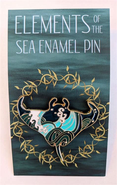 Glow In The Dark Manta Ray Pin By Sunnysidesage On Etsy Pretty Pins