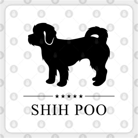 Shih Poo Black Silhouette Shih Poo Sticker Teepublic