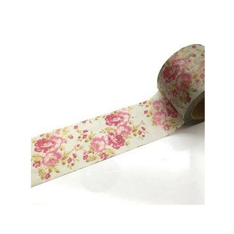 washi tape masking tape ruban adhésif scrapbooking 3 cm vintage fleur rose masking tape large