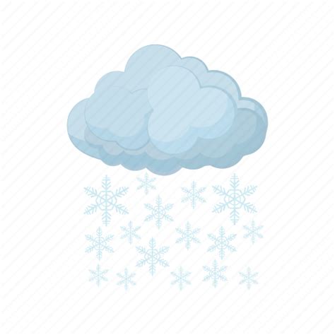 Cartoon Cloud Sky Snow Snowflake Weather Winter Icon