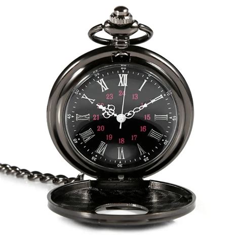 2016 High Rating Roman Retro Vintage Antique Steampunk Pocket Watch Black Men Women Clock Quartz