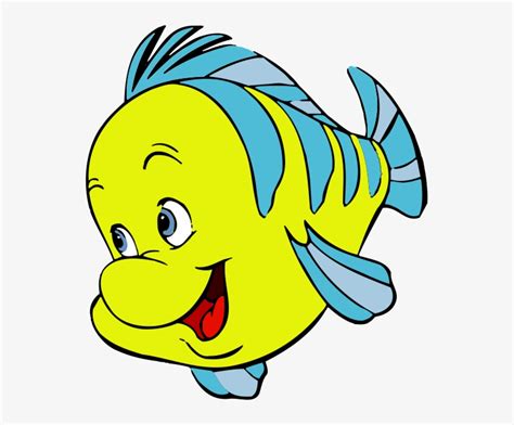 Flounder Character Flounder Little Mermaid 547x599 Png Download