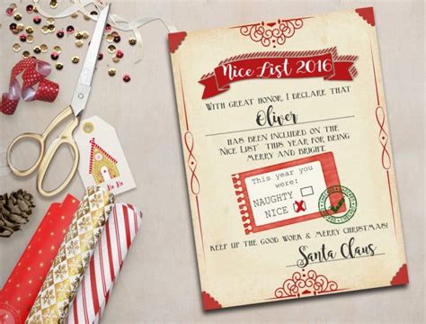 It's an easy way to catch oversights before they result in late fees and added interest. Santa "nice list" free printable certificate