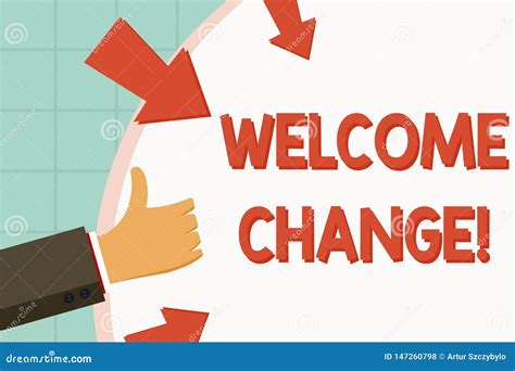 Text Sign Showing Welcome Change Conceptual Photo To Accept With