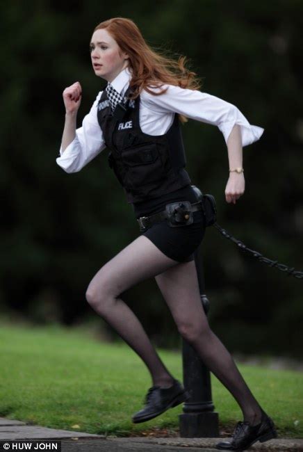 Doctor Who S New Assistant Karen Gillan Shows Off Her Long Legs In Sexy